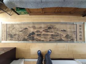 国画蓬莱仙境图  绢画 适合宾馆、宴会厅、会议室悬挂  低价包邮