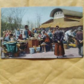 明信片，北京东菜市场，约1920年出版！