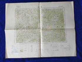 吉林  地图    日本出版     1931年出版      大日本帝国陆地测量部    58：46cm   比例尺100万：1