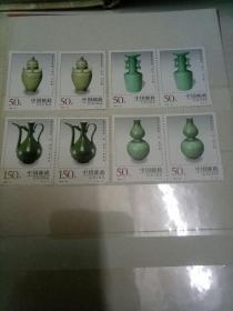 1998-22龙泉窑瓷器邮票两套8张