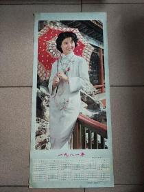 81年美女挂历，安地区工艺美术公司