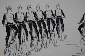 【现货 包邮】1890年小幅木刻版画《驾驶四驱车》(quadrille fahren)尺寸如图所示（货号400649）