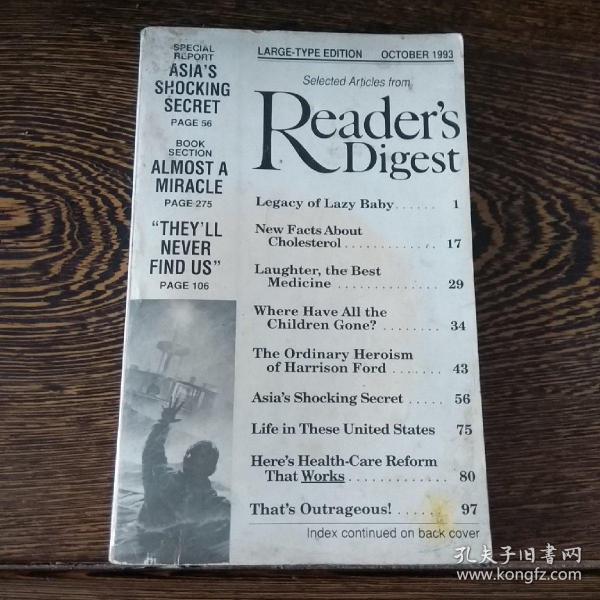 Readers Digest 1993 October（读者文摘 大字本 1993年10月号） 英文原版