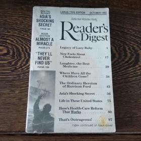 Readers Digest 1993 October（读者文摘 大字本 1993年10月号） 英文原版