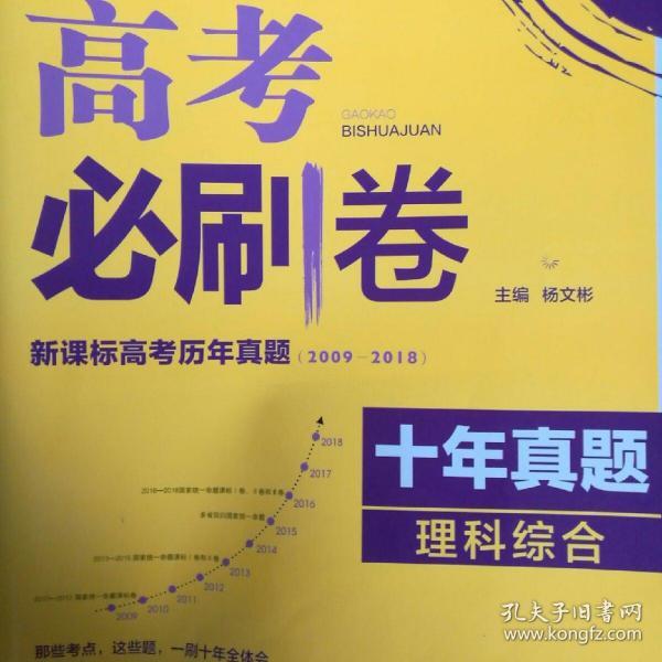 理想树2019新版 高考必刷卷十年真题 理科综合 2009-2018真题卷 67高考复习辅导用书