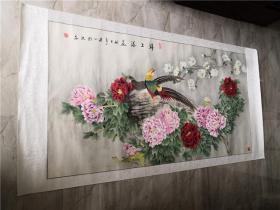 张洪山工笔画《锦上添花》（得自画家本人，绝对保真）