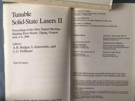 英文版：Tunable Solid State Lasers(复印本三册)