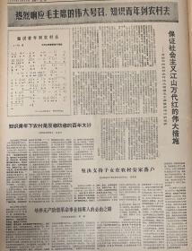 解放军报
1968年12月 23日 
1*毛主席最新指示
只是青年到农村去接受贫下中农再教育很有必要。 
48元