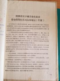 1959年陕西省关于企业流动资金问题的几项具体规定……