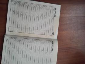 学科学布面笔记本（内有学习类各种表格和公式等内容，记录歌词）上海纸品二厂
