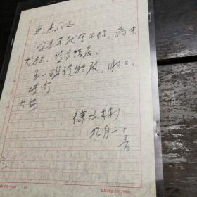 （加州C020）《重庆艺苑》藏稿：《徐文彬九月二十日写给光杰同志的信》
