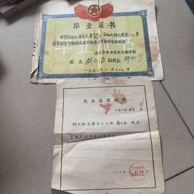 1957年毕业证书（昌邑农校）