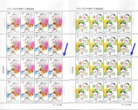 2017-20·中华人民共和国第十三届运动会·大版邮票·整版有撕口