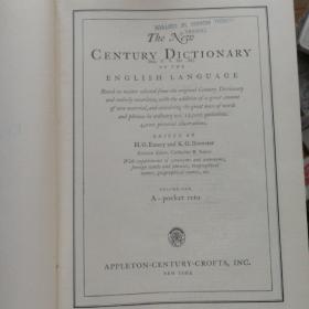 The New Century Dictionary新世纪英语辞典英语原版