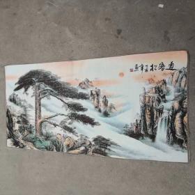 迎客松刺绣织锦绣丝织画