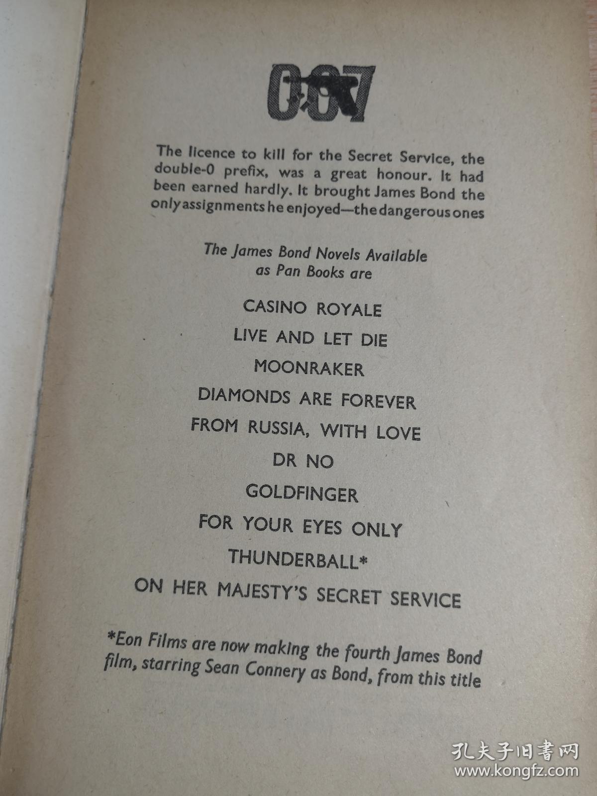 007系列 邦德 JAMES BOND MOONRAKER 《007之太空城》   BY IAN FLEMING