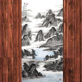 【臻品】收藏重器-中美协会员、著名画家高永谦山水精品：一谿寒水涵清浅，几处晴云度翠微