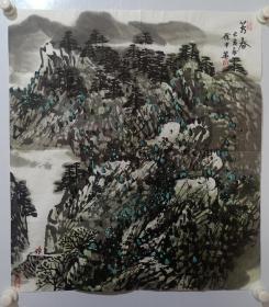 保真书画，徐甲英山水画一幅，尺寸69×62cm，关东画派代表人物，著名画家，沈阳大学美术学院名誉院长，教授。