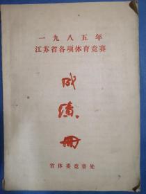 1985年江苏省各项体育竞赛成绩册