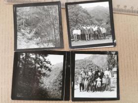 1975前后，舒城小涧冲林场（万佛山）工作人员，山里居民合影等四张老照片