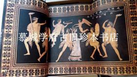 对开本（45X30厘米）/精装/书衣/彩色插图本（含三页折叠图）《汉弥敦藏希腊艺术》Pierre-Francois Hugues d'Hancarville: The Complete Collection Of Antiquities From The Cabinet Of Sir William Hamilton