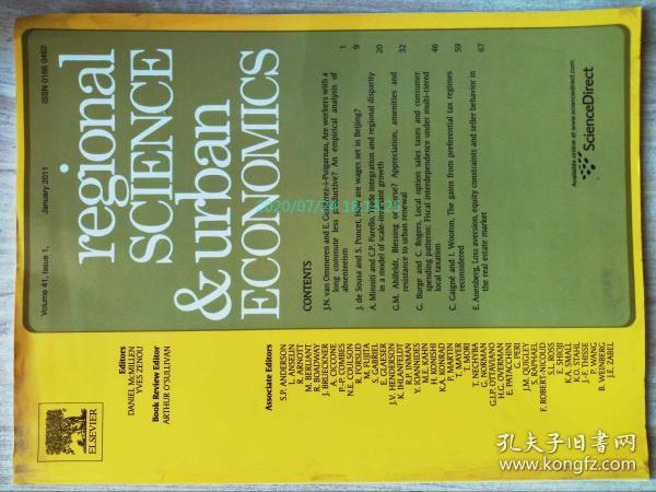 Regional Science and Urban Economics (Journal) 01/2011 学术