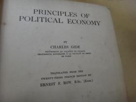 principles of political economy政治经济学原理 1924年原版精装 李谟焌签名藏书？（钤民国聚兴诚银行阅览室藏书章）