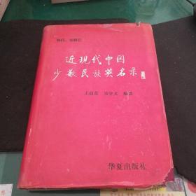 《近现代中国少数民族英名录》顾问杨静仁，王战英宋学文编著华夏出版社大32开精装495页护封及书边有部分破损，不影响阅读