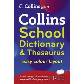 CollinsGemSchoolDictionary&Thesaurus(GemDictionary/Thesaurus) 全英文便携版精装