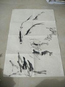 国画:嬉戏(保手绘)