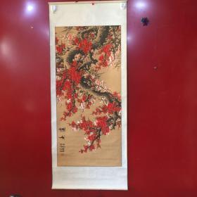 罗琦绘画作品 梅花【画面磨损陈旧折痕 详见图片 品相自鉴】