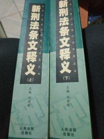 新刑法条文释义 （全2册），