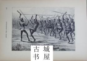 稀缺，《澳大利亚的年轻人在旅途中的冒险经历》大量版画插图，1889年出版，精装23×17cm