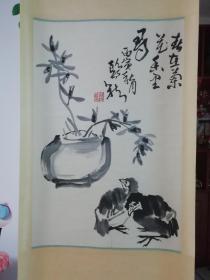 欧阳龙～著名老画家 原裱立轴