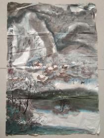 浩然斋集书画之一百三十九：著名画家  朱葵 先生 精美山水画《山岳隆冬》