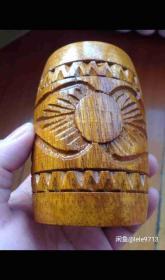 异域玛雅文化木雕木桶