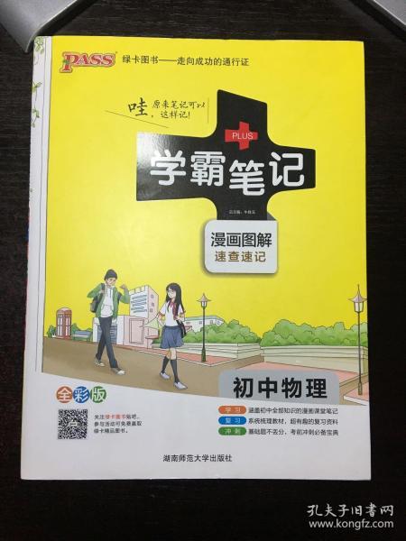 15PASS绿卡学霸笔记：初中物理（ 漫画图解 速查速记 课堂笔记 考前冲刺 全彩版）