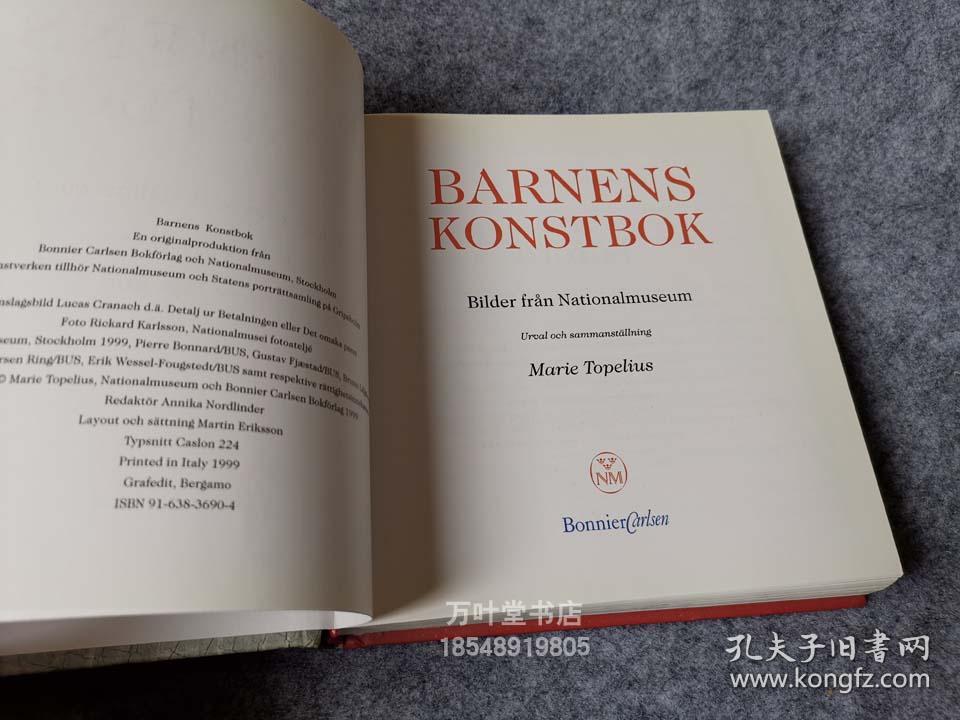 万叶堂 　瑞典语原版　barnens konstbok　儿童美术书