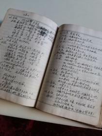 中医伤科手写笔记：伤科治疗与方药抄研录记（写满整本）。舒三训1975年。