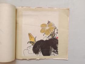 白石老人小品画，1957年朝花美术齐白石作品四条屏裁开12幅全