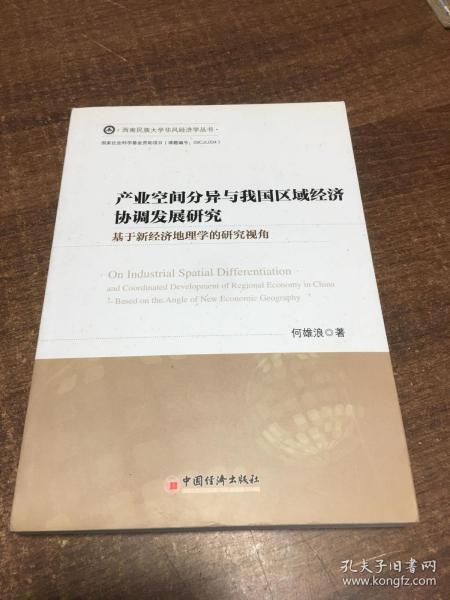 西南民族大学华风经济学丛书：产业空间分异与我国区域经济协调发展研究