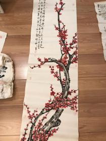 书画张定国作品《梅花》一副