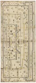古地图1752 北京皇城图。纸本大小107.51*248.42厘米。宣纸原色仿真。微喷