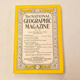 （从美国发货）national geographic美国国家地理杂志1940年5月（含5月欧洲近东地图，书和地图品相都非常好）加拿大新斯科舍，新苏格兰，哥伦比亚石雕像，爱尔兰，金雕金鹰