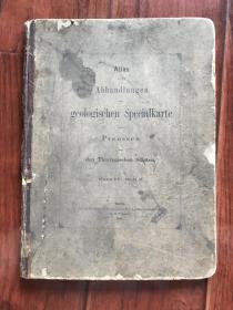 （1883年德文地质学刊物：古植物化石图册） GEOLOGISCHEN SPEICIALKARTE