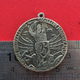 D175比利时迫害布鲁塞尔人跟踪治安官1865年皇家铜牌铜章挂件珍藏