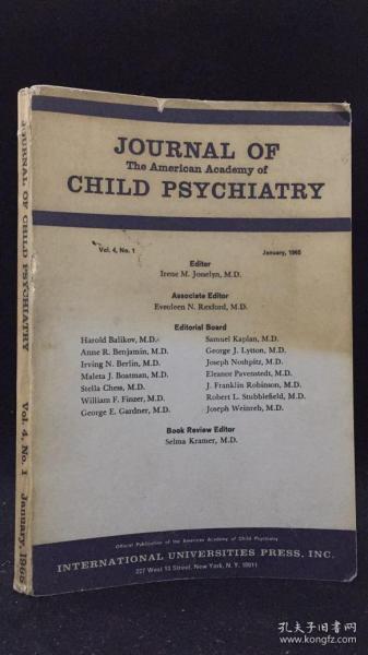 JOURNAL OF THE AMERICAN PSYCHOANALYTIC ASSOCIATION（美国精神分析学会杂志 1985年四册全 合售）