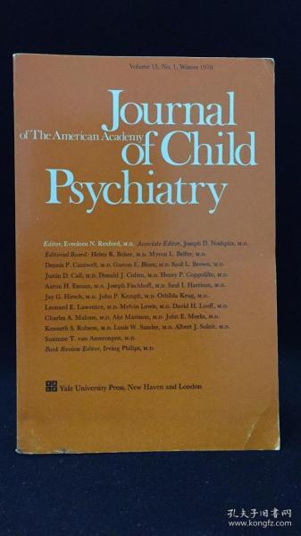 Journal of Child Psychiatry（美国科学院：儿童精神病学杂志 1976年四册全）