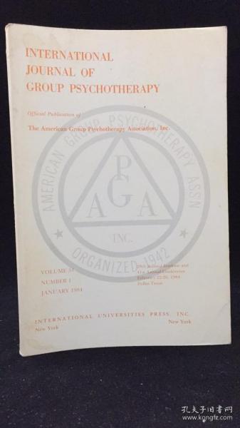 INTERNATIONAL JOURNAL OF GROUP PSYCHOTHERAPY（心理治疗杂志 1984年 四册全 合售）