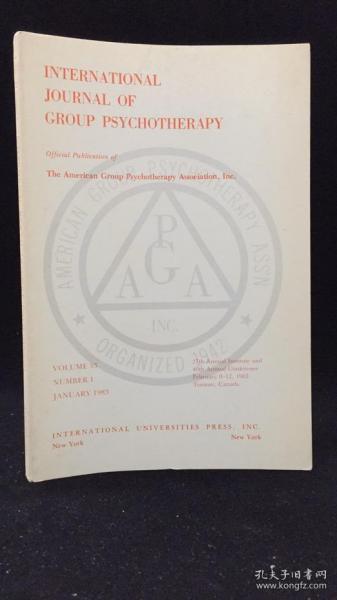 INTERNATIONAL JOURNAL OF GROUP PSYCHOTHERAPY（心理治疗杂志 1983年第1、3、4期 三册合售）